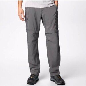 Columbia Mens Utility Convertible Hiking Pants or Shorts Size L Gray